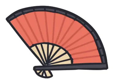 Paper fan icon